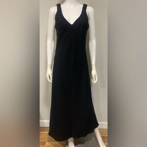 Zara Black V-Neck Sleeveless Maxi Dress Womens LG Pullover Tank Casual Summer
